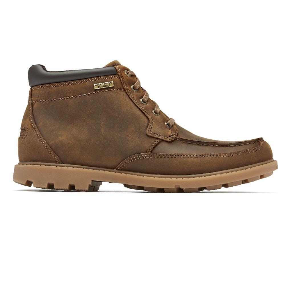 Botins Homem Rockport Patten Waterproof Moc Marrom,Portugal HGBIK-5176